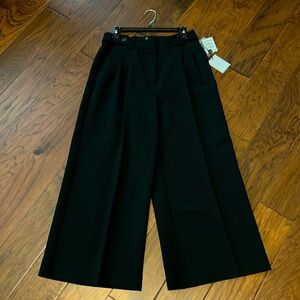 1.State wide leg crop pant in rich black